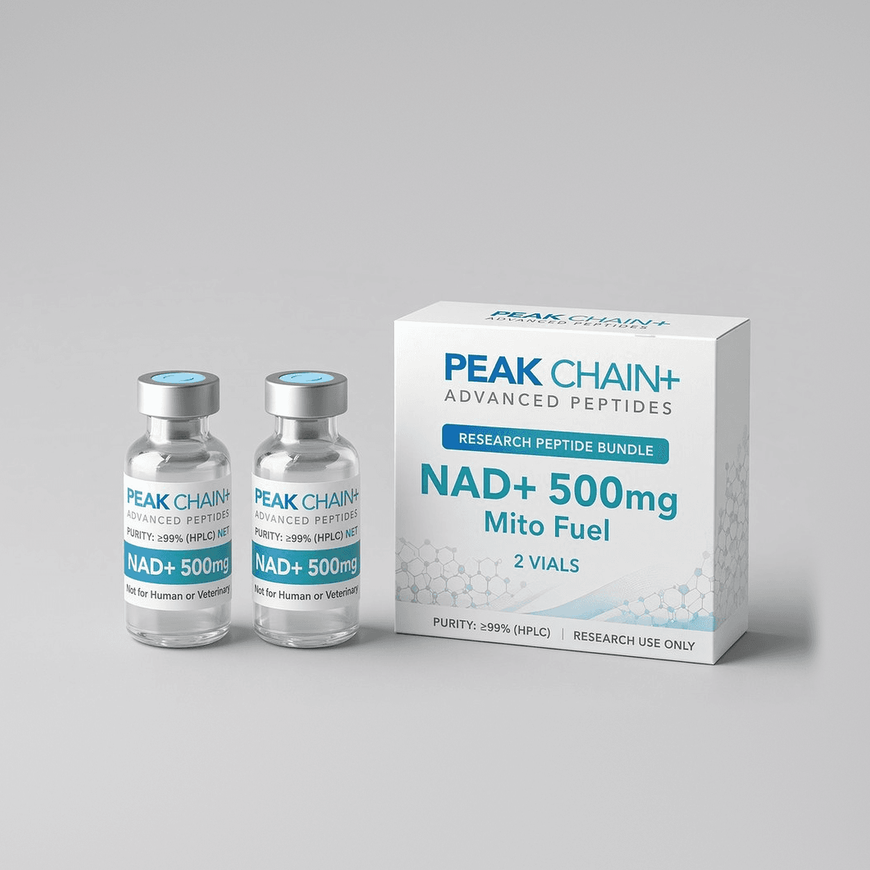 NAD+ 500mg (2 vials) Bundle "Mito Fuel"